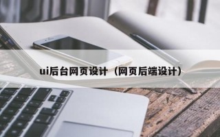 石狮ui后台网页设计（网页后端设计）